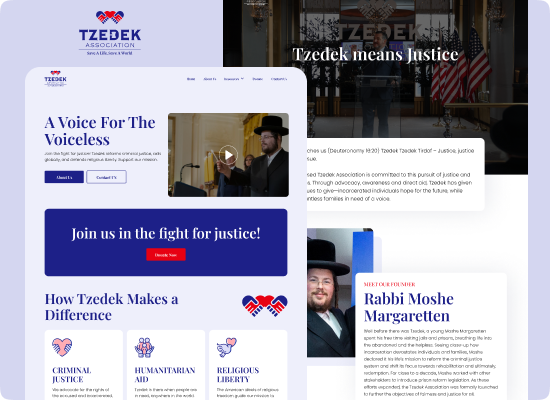 Tzedek Organization Website